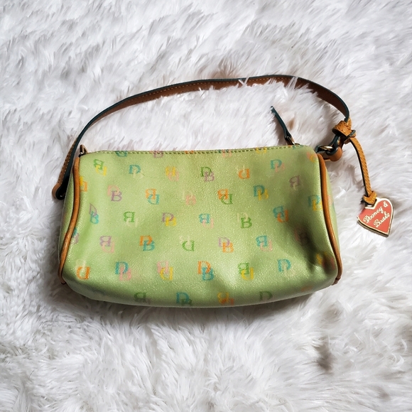 Dooney & Bourke Handbags - Dooney & Bourke mini barrel bag celery rainbow monogram